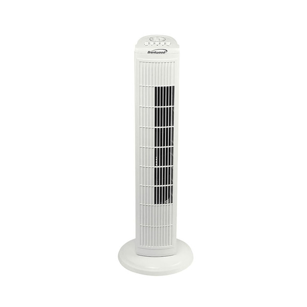 Brentwood Appliances Kool Zone F-30TW 3-Speed 30” Oscillating Tower Fan - White F30TW